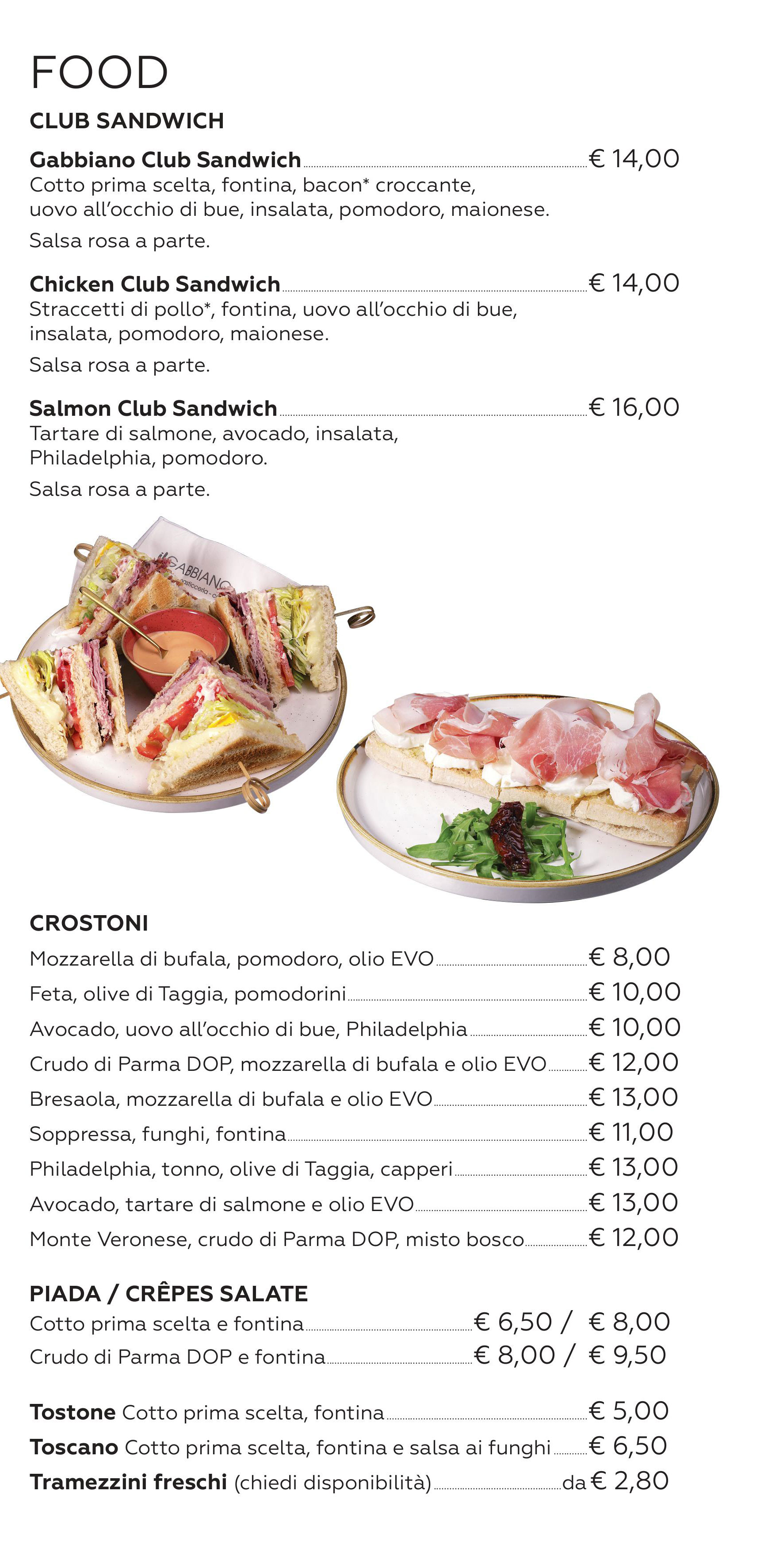 menu il Gabbiano