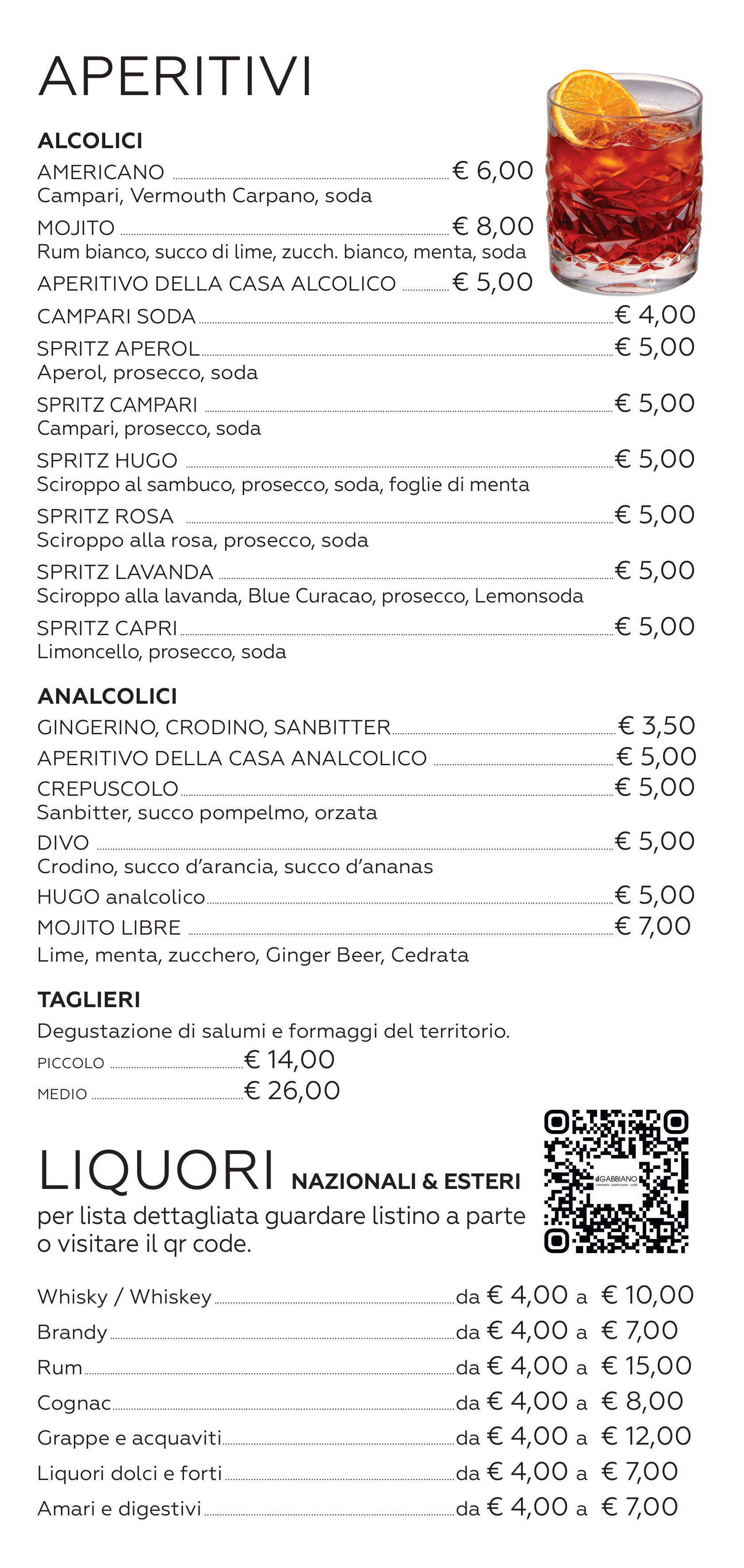 menu il Gabbiano